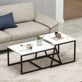 Hanah Home Mesa de Centro Minimal - Blanco